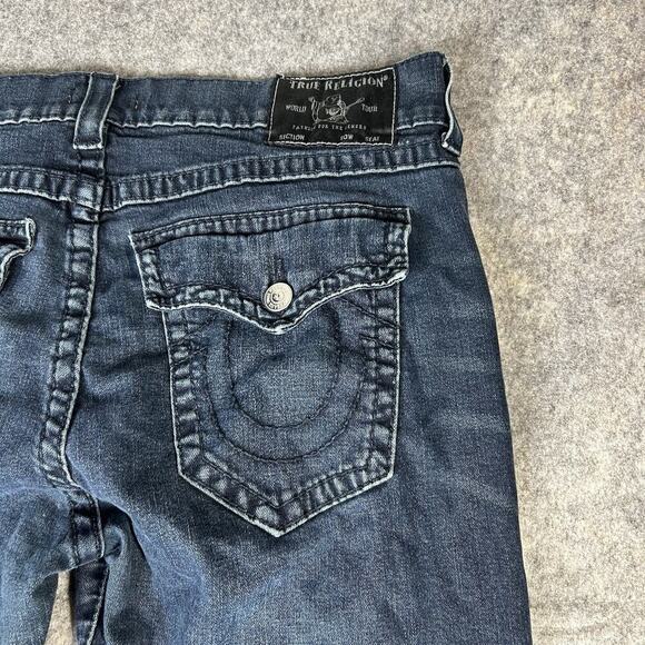 True Religion Jeans Men's 38 Geno Flap Big T Slim Fit Medium Wash Denim Stretch - Picture 10 of 12